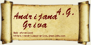 Andrijana Griva vizit kartica